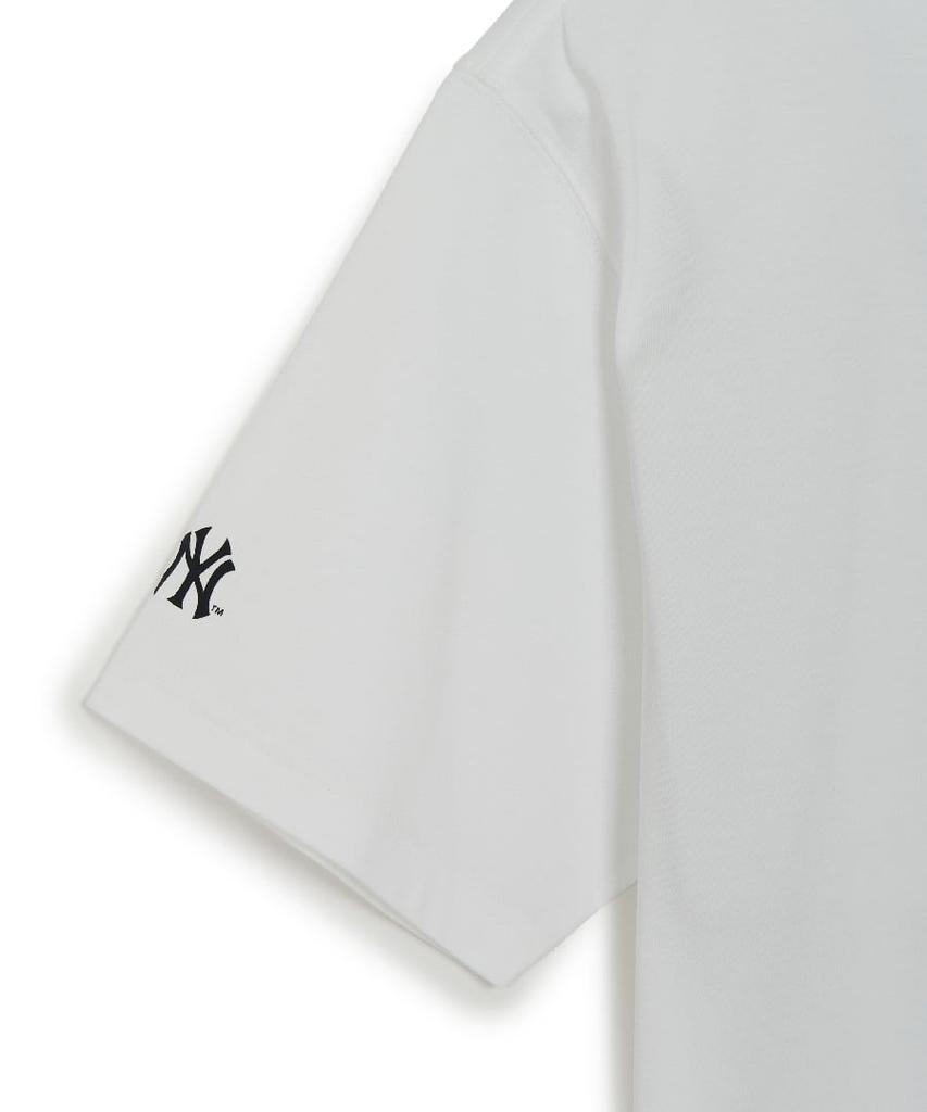 T-shirt Basique Emelbi Street Manches Courtes Oversize Lettre Arrière Ny (blanc)