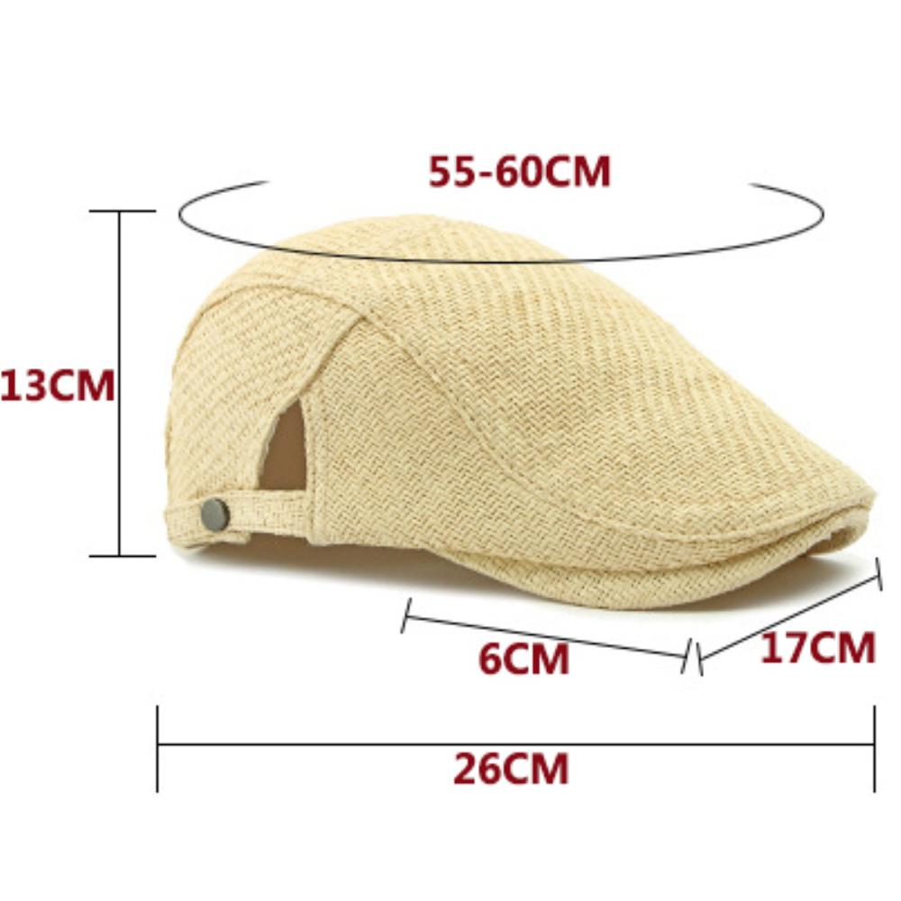 HT4831 Boinas para Hombre Mujer Primavera Verano Gorra de Sol Transpirable Sombrero Boina de Paja Masculino Femenino Ajustable Gorra Plana de Hiedra Boinas Vintage