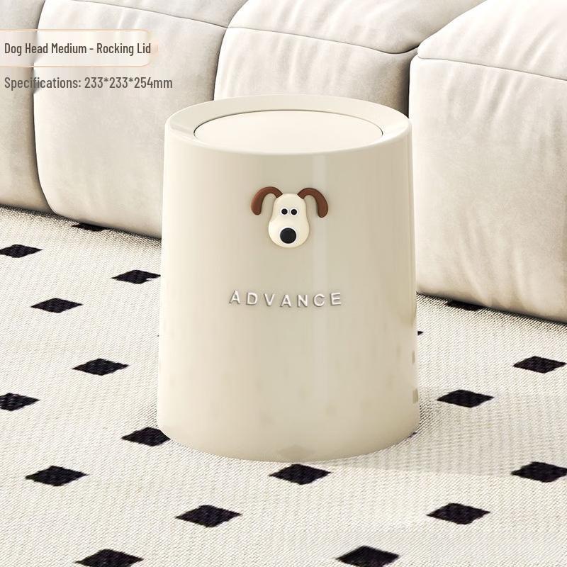 

Сміттєвий бак з гойдалковою кришкою, дизайн Собака та бантик