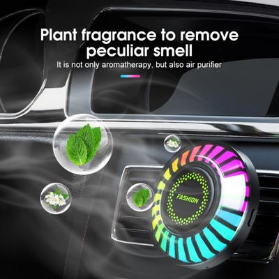 Auto Musik Rhythmus Lampe Lufterfrischer RGB LED Streifen Schallsteuerung Sprachrhythmus Atmosphärenlicht 256 Farben Option App Steuerung