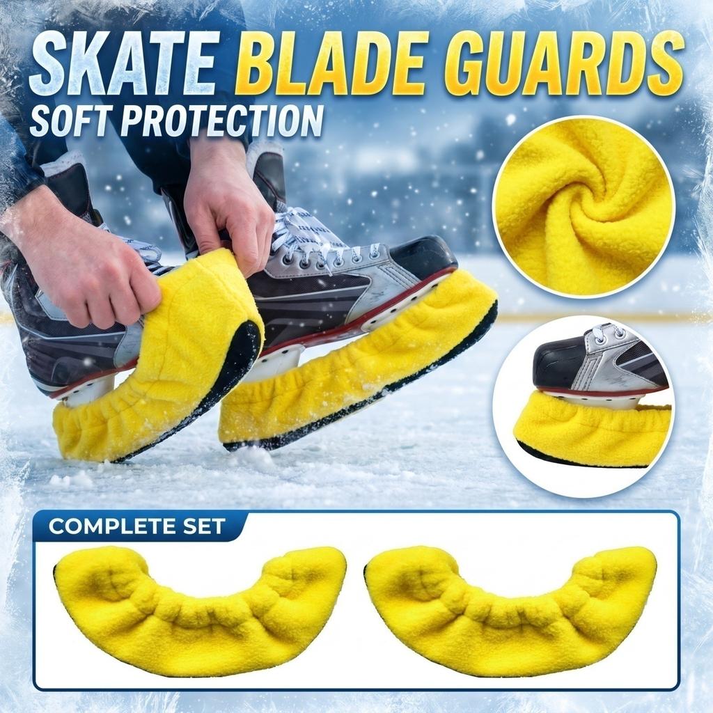 Eislaufschlittschuh-Klingenabdeckungen Plüschstoff Schlittschuhschoner Schutz für Eiskunstlaufschlittschuhe Weich und dehnbar Passend für verschiedene Schlittschuhgrößen