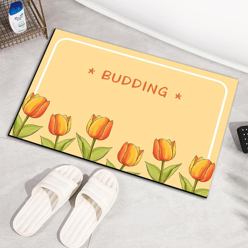 

Мягкий коврик для впитывания диатомовой грязи, нескользящий коврик для двери в ванную комнату, бытовой коврик для ног, быстросохнущий коврик для пола в ванную комнату 40 * 60cm Diatom Mud