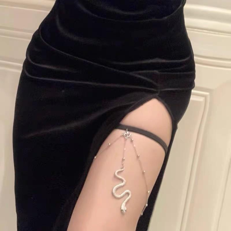 

Цепочка на ногу в виде бабочки, сексуальные аксессуары, женские украшения на бедра, большой размер, субкультурная цепочка на тело с кисточками, аксессуары для девушек со специями