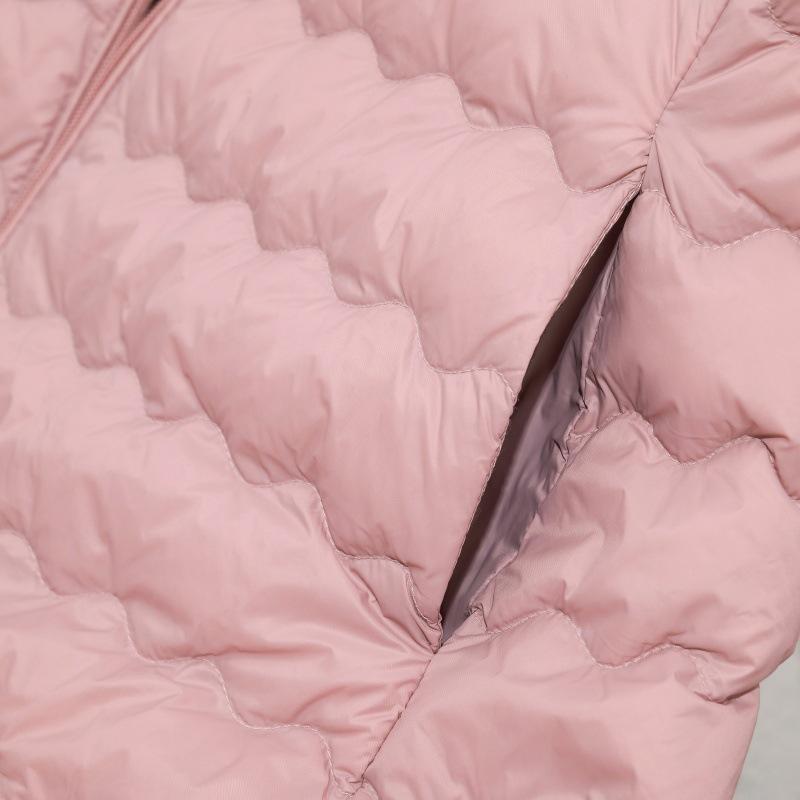 Korean Style Lightweight Collarless Down Jacket for Women