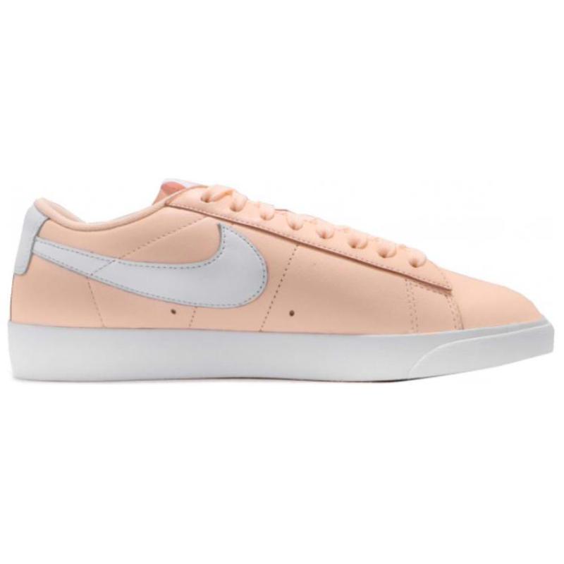 Nike Blazer Anti-Slip Wear-Resistant Low-Top Skateboard Shoes Women's Pink White Sneakers Skateboard Shoes AA3961-800