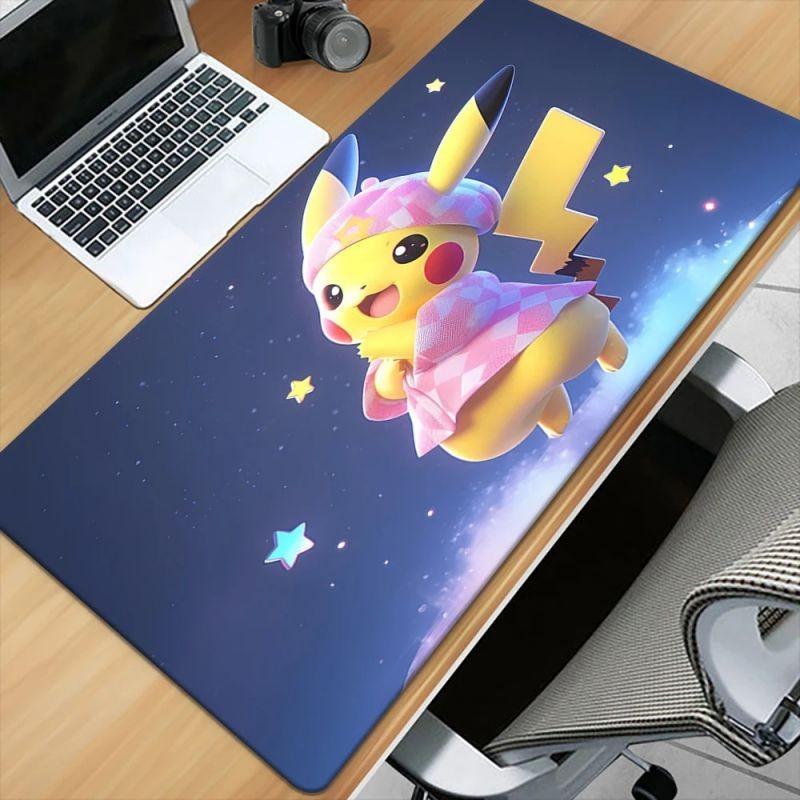 Pokemon Cartoon Cute HD Printing Gaming Mousepad Computer Lock Edge Natural Rubber Esports Desk Pad Large Mouse Pad