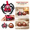 Spider Train Shaped Horror Plush Doll Scary Face Soft Fluffy Stuffed Toy Teens Halloween Decor Collectible Gift