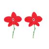 ZA Fashionable New Personalized Red Drip Enamel Metal Large Flower Earrings, Simple and High-end Exquisite Sense