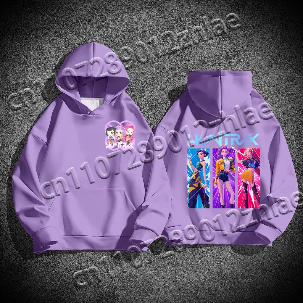 2025 Kpop Demon Hunter Best Selling High Quality Flannelette Adult Sweater Loose Comfortable Quick Drying Adult Hooded Sweater