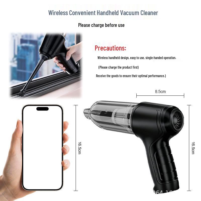 High-Power Wireless Vacuum Cleaner for Car, Home, and Window/Sofa Gaps