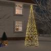 Vidaxl Cone Christmas Tree, 1400 Warm White LEDs, 160X500 Cm