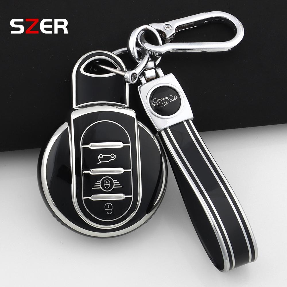 Pink Tpu Car Key Case Cover Protection Shell For Bmw Mini Coopers One Jcw F56 F55 F54 F57 F60 R55 R56 R57 R58 R59 R60 S Roadster