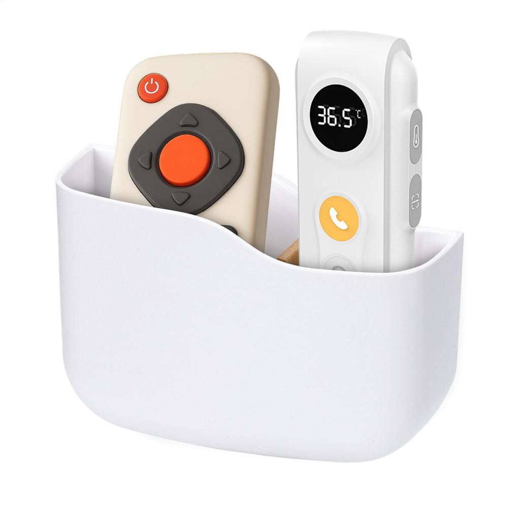 Remote Holder Wall Mount Self Adhesive Controller Organizer Remote Control Holder with Adjustable Divider for Wall Phone Bedside