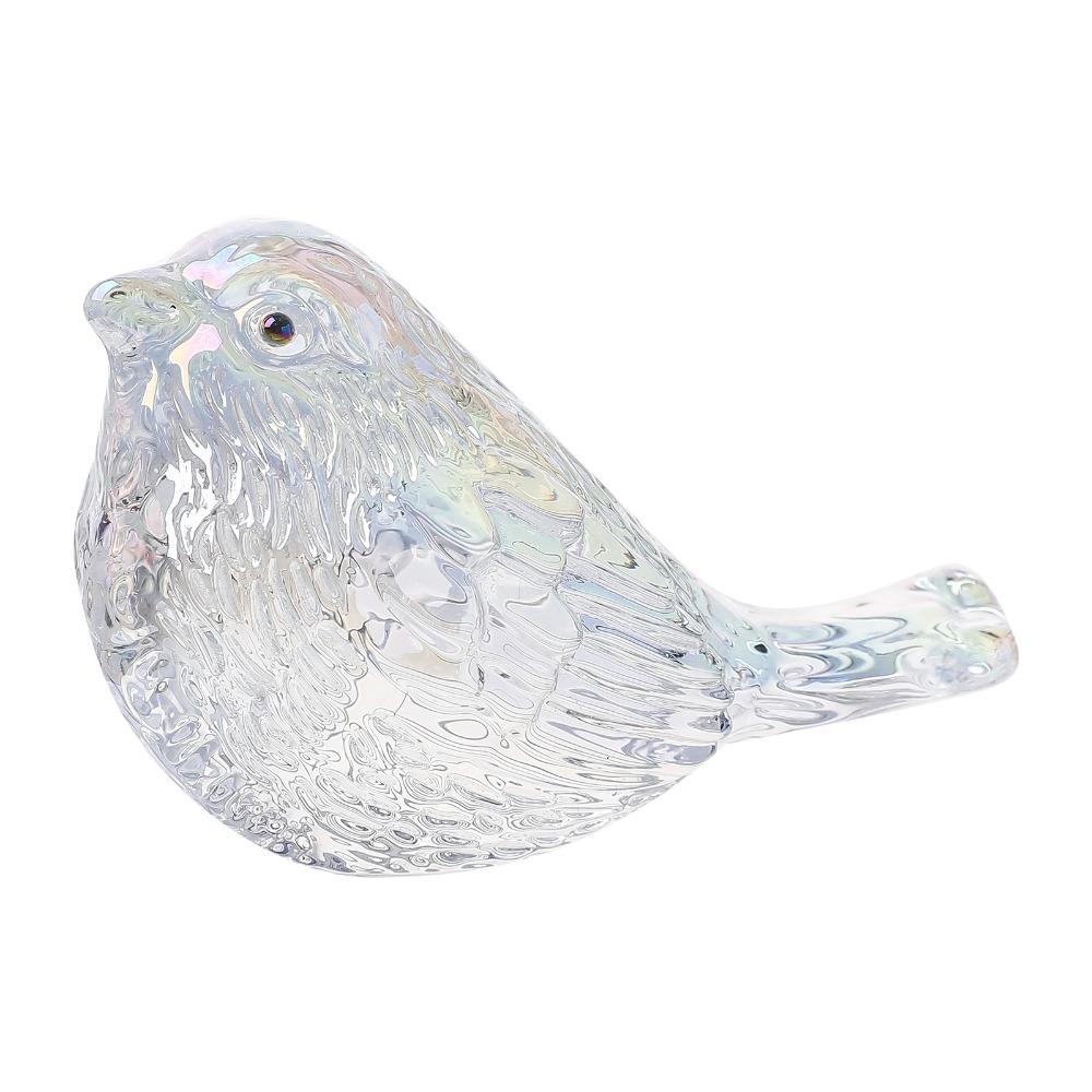 Creative Colorful Crystal Bird Ornaments Handicraft Unique Lucky Bird Figurine Nordic Bird Statue Crafts Garden Ornament