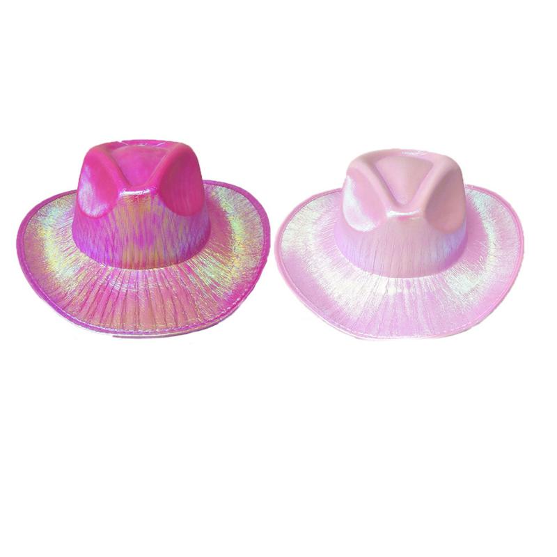 Funny Party Hats Cowboy Hat for Women Cowgirl Hat Cowgirl Costume Hat Space Cowboy Holographic Rave Hat