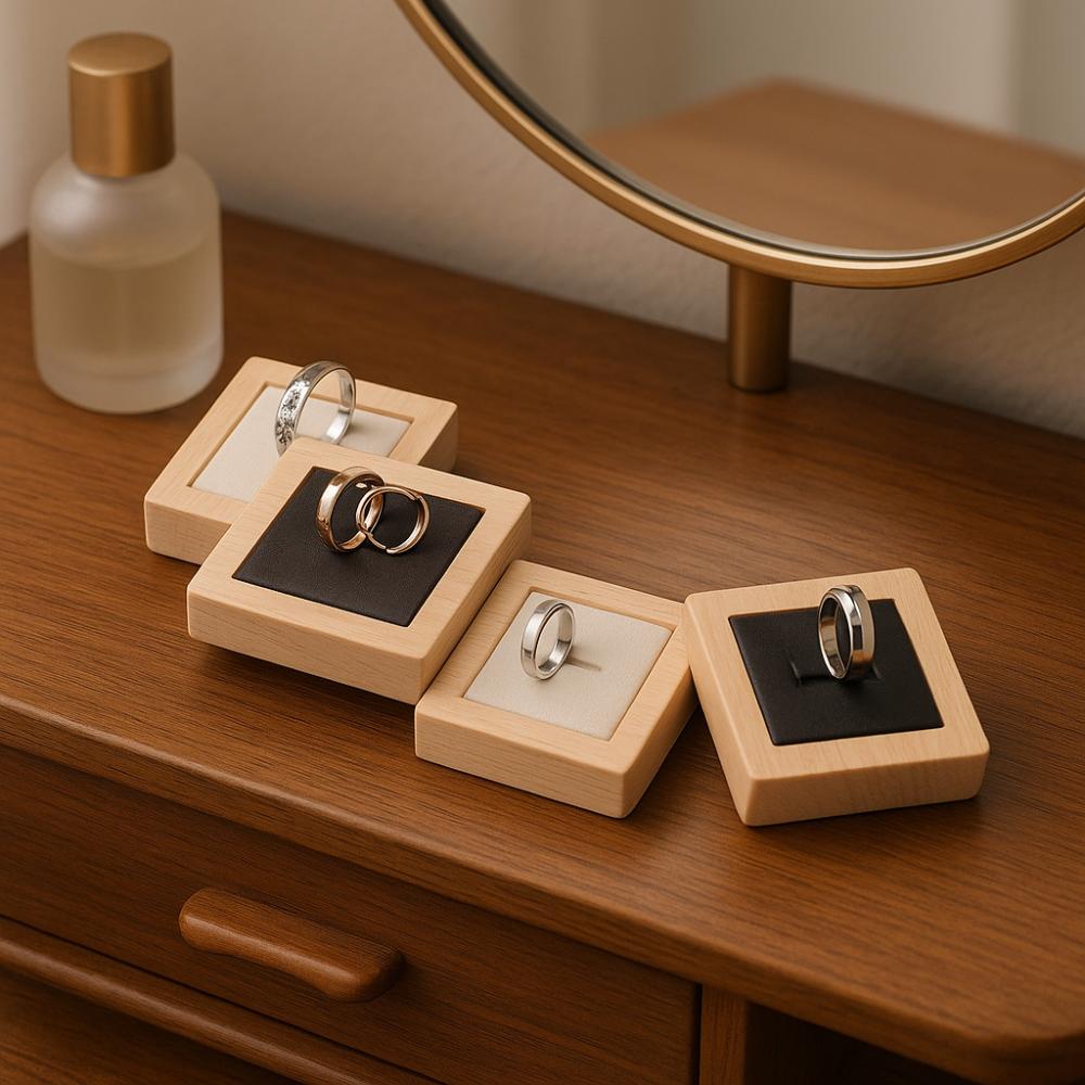 Jewelry Display Wooden Jewelry Show Props Ring Display Rack Wedding Ring Box  Travel