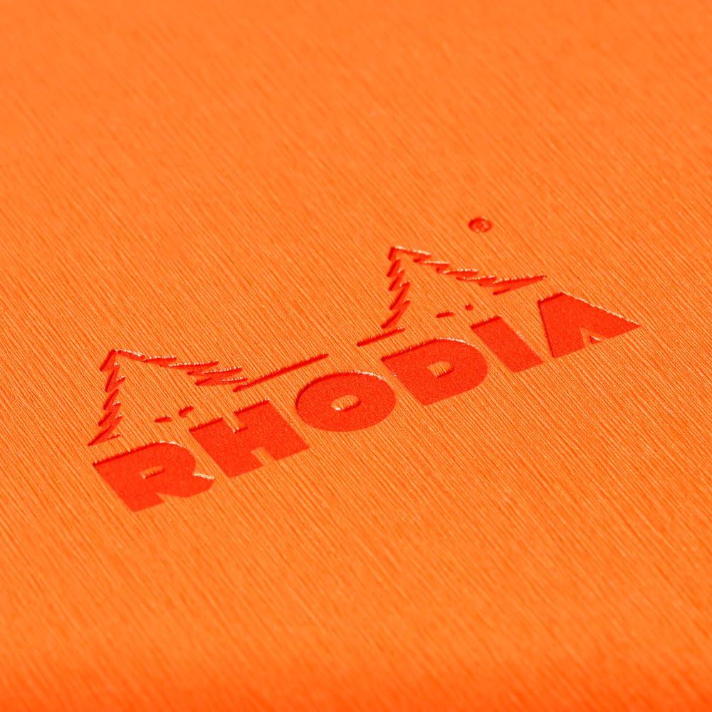 Rhodia Metallic PU Leather Cover, Orange (A5 Stapled Notebook with 5mm Orange Grid) RHODIA cfmtpuA5or