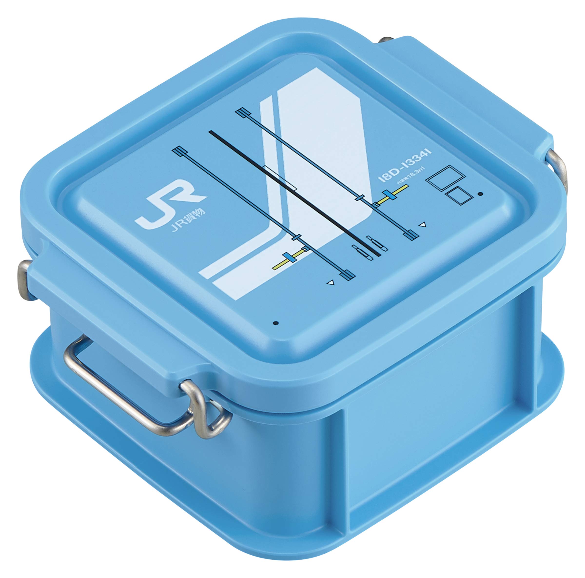 

OSK Bento Box, JR Freight Blue, 300ml [StackableCan also be used to store railway merchandise], Made in Japan, Dishwasher Safe, CNT-300