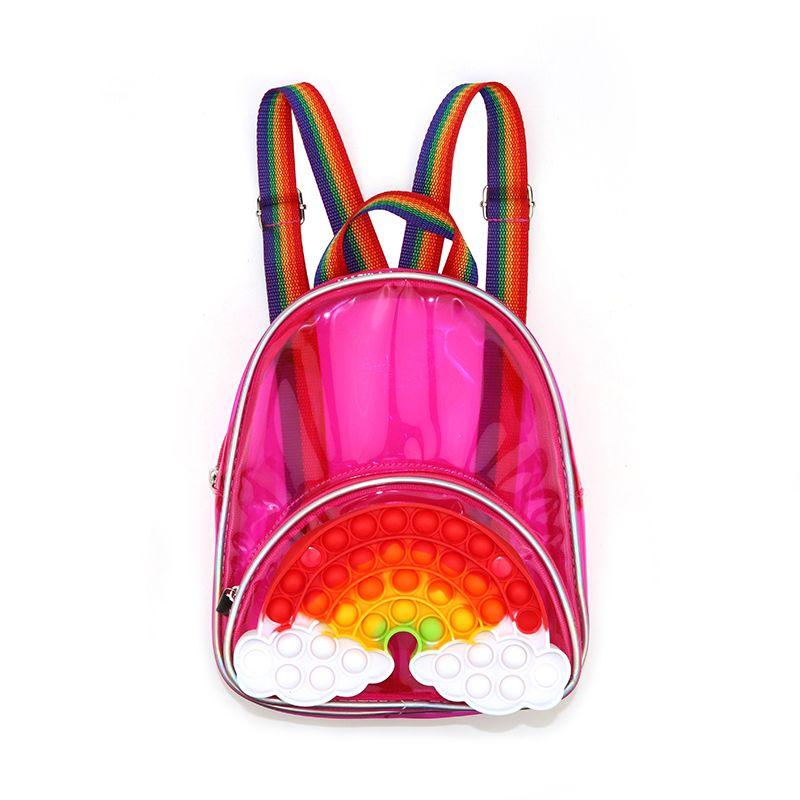 

Stylish Fidget Backpack Toys Big Size Pop It Shoulder Bag For Ultimate Stress Relief рожевий