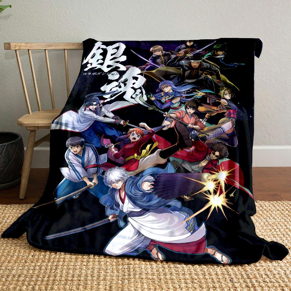 A dynamic group of characters wielding weapons with dramatic poses. for all seasons blanket lunch break throw gift