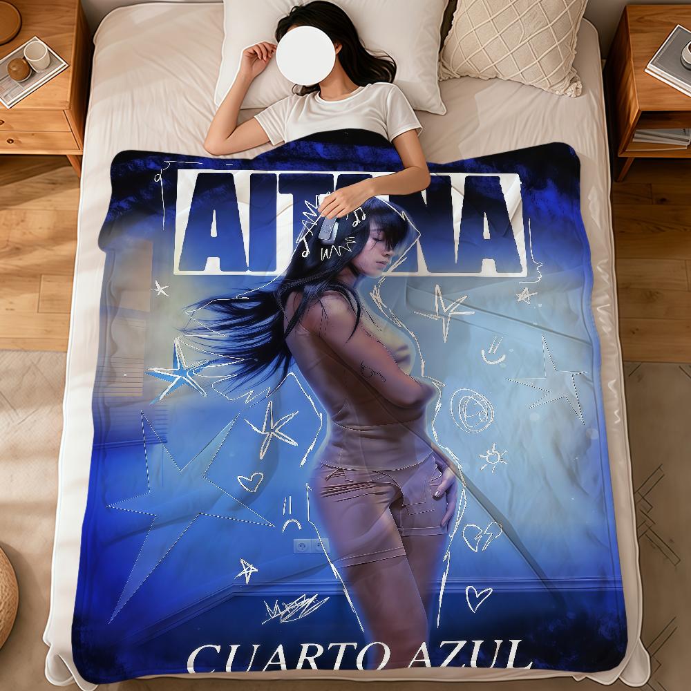Singer A-Aitana Ocana Cuarto Azul Flannel Soft Warm Plush Blanket For Sofa Living Room Pet Hogar Bedroom Gift Home Car Portable