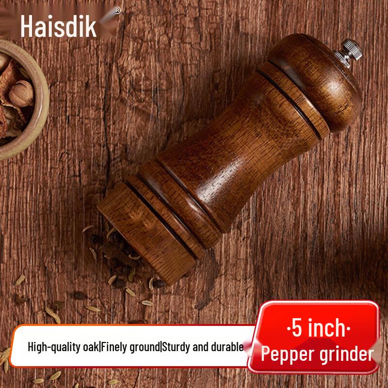 Hestik 5-дюймовая ручная мельница для перца из дуба