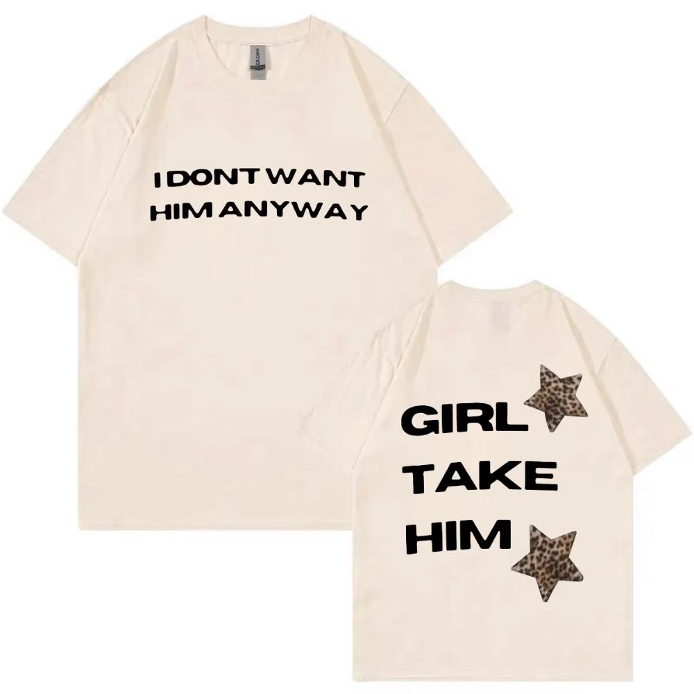 Tate McRae It's Ok I'm Ok Print T-Shirt Herren Damen Freizeitmode Kurzarm T-Shirts Übergroßes Baumwoll-T-Shirt