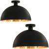 VidaXL 2x Semi-spherical Ceiling Lights Lamp Lighting Light Dining Room Home Interior Bar Entrance Hall Cafe Kitchen 50873