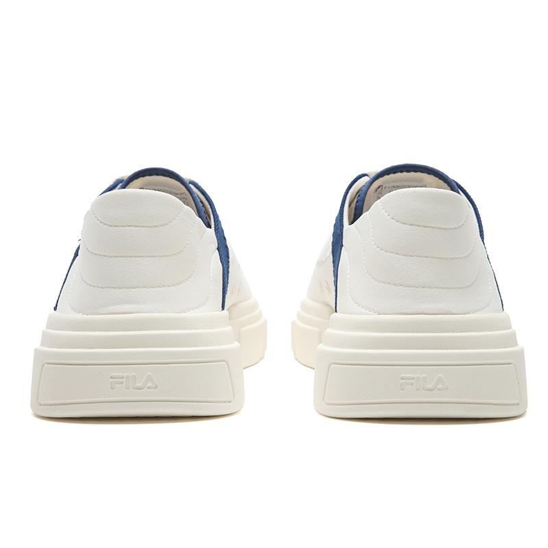 FILA MILANO Breathable Lightweight Low top Canvas Shoes Men's White Blue F12M622309FWS