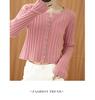 Women's Slimming Round Neck Knit Cardigan: Early Autumn Outerwear, Simple Inner Layer Jacket