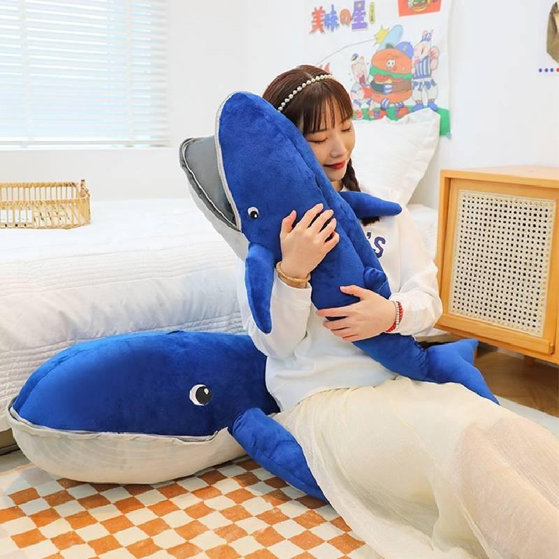 Adorable Blue Whale Plush Toy Soft And Cuddly Stuffed Animal Pillow For Girls And Boys