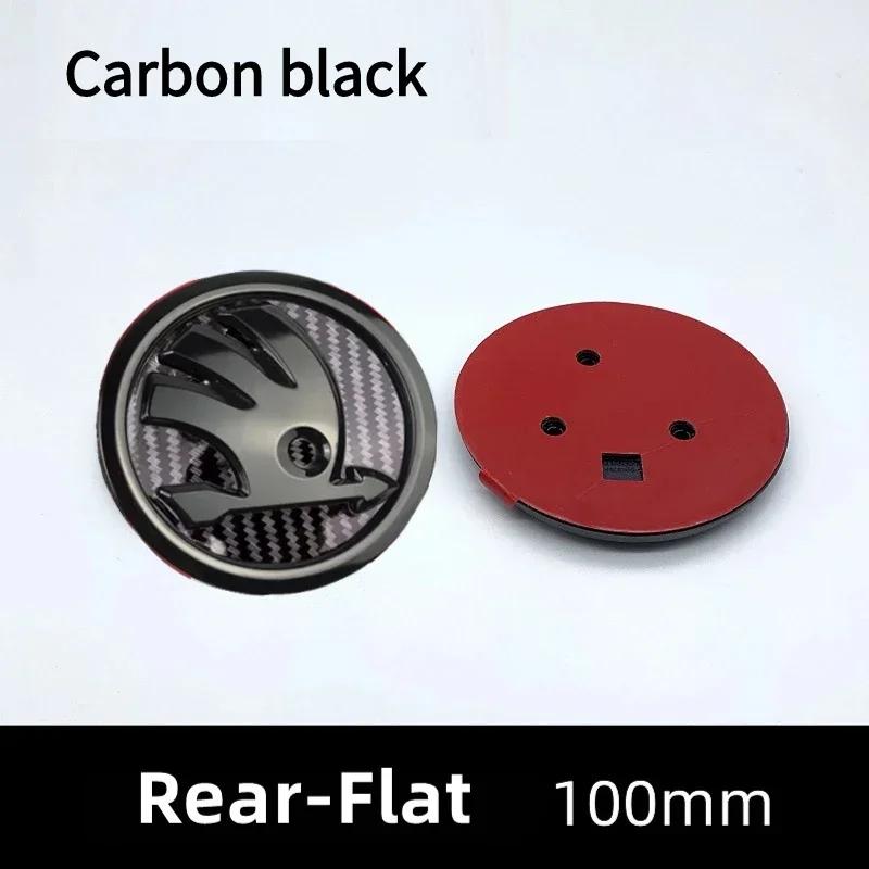 Skoda 2026 Hot 100mm ABS Car Front Emblem Rear Trunk Badge Sticker for Skoda Fabia 1 2 A7 Octavia RS Superb Rapid Yeti Karoq Aut