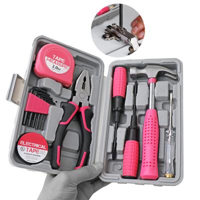 Haushalts-Handwerkzeug-Set, Reparatur von elektrischen Haushaltsgeräten, Schraubendreher, Hammer, multifunktionaler Fahrzeug-Kombinationswerkzeugkasten