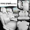 Equation Leopard Titanium Leather Car Seat Covers - Universal 7-Seater, Breathable & All-Season Cushion.
