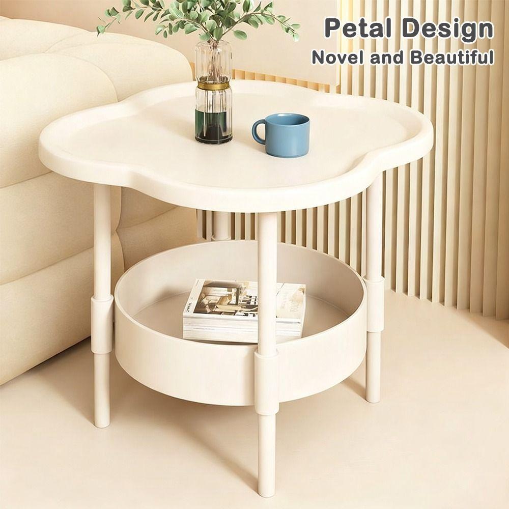 Samll Side Table Plastic Bedside Table Modern End Table for Living Room