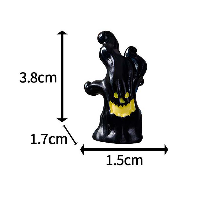 Creative Halloween Pumpkin Ghost Bat Ornaments Micro Landscape Miniature Figurines DIY Home Desktop Decoration Children Gifts