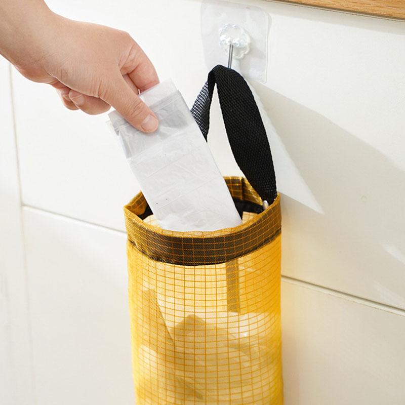 Kitchen Wall-mounted Storage Basket, Household Large-capacity Plastic Bag Storage Bag Plastic Bag Storage Box Wall Hanging Bag