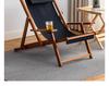 Solid Wood Outdoor Folding Recliner Beach Chair with Canvas for Adults
