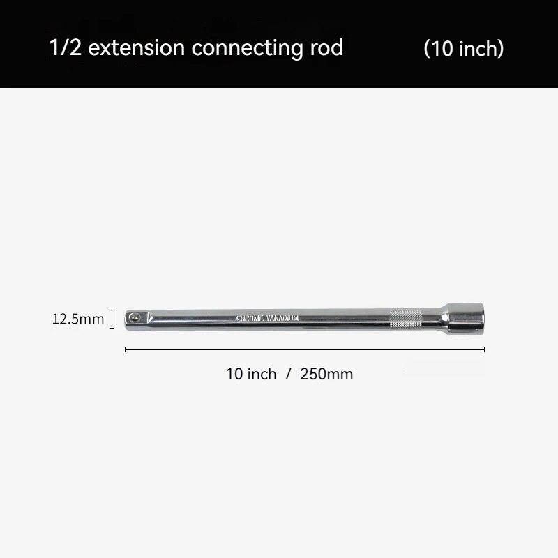 1/4 3/8 1/2 Socket Ratchet Wrench Extension Bar 50/75/100/125/150/250mm Long Bar Steering Sleeve Connecting Rod Accessories