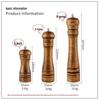 Oak Manual Grinder: 5, 8, 10 Inch Pepper & Sichuan Pepper Seasoning Bottle