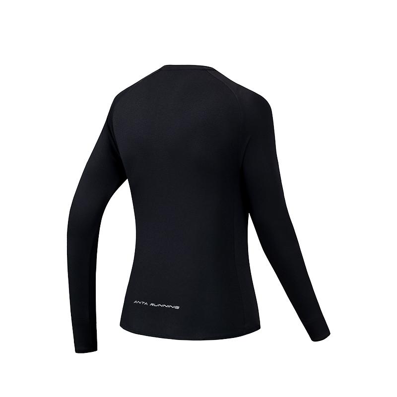 Anta Running Series Solid Color Breathable Round Neck Simple Versatile Casual Long Sleeve T-Shirt Women Tops 962615401-5