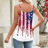 Women's Casual Sleeveless Camisole With Print And Pleated Vest Top