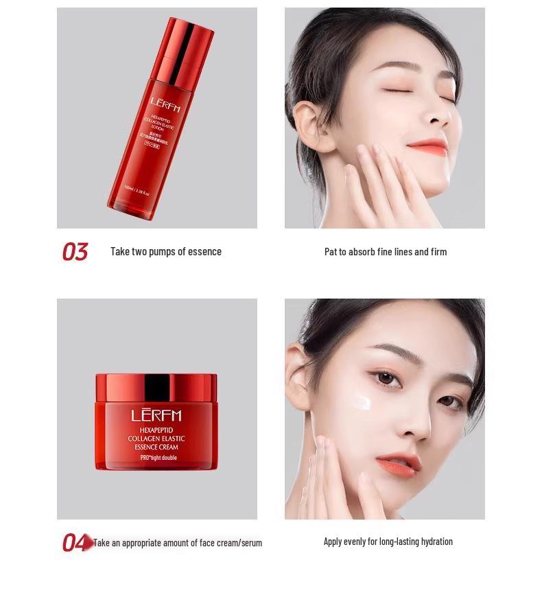 Red Peony Skincare Gift Set: Anti-Wrinkle, Hydrating & Firming Lotion Box for Salon-Quality Beauty.