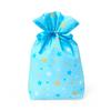 SANRIO Non-woven Fabric Ribbon Wrapping Bag, Large, Blue Star Design, Drawstring Type, Perfect for Birthdays, Celebrations, Mother's Day, Father's