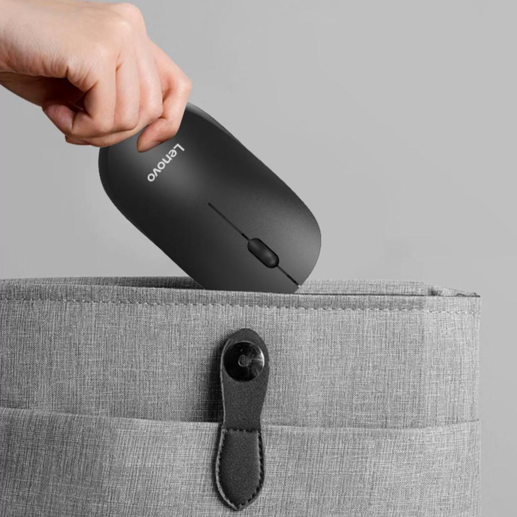 Lenovo Wireless Mouse M26 Black Rechargeable 2.4G Wireless Receiver Portable Office Laptop Computer Mouse