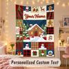 Wall Hanging TapestryChristmas Custom Name Print Art For Indoor Home Room Decoration Holiday Gift