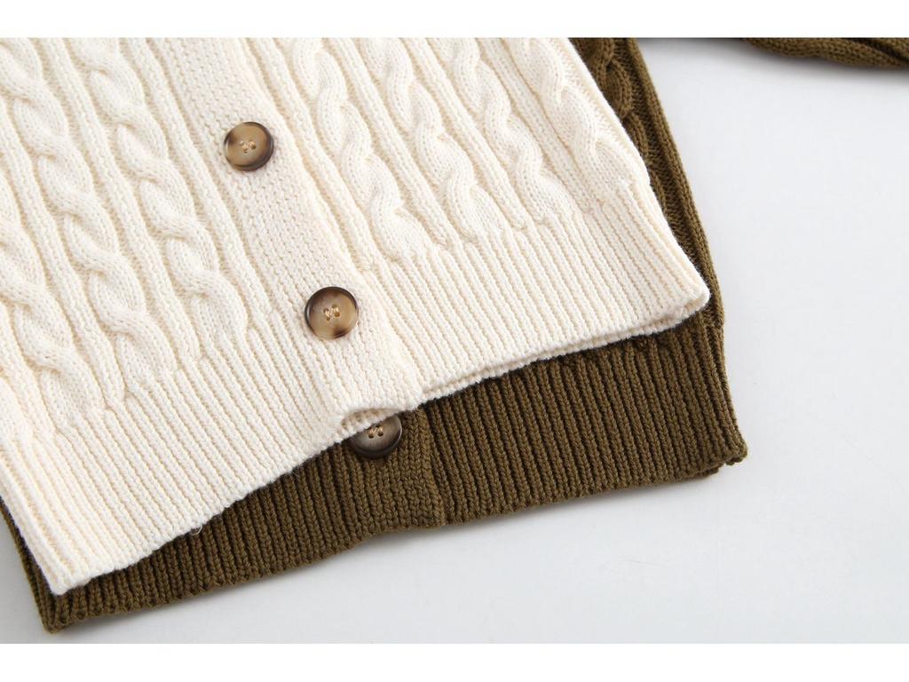 Unisex Baby Kabelstrick Baumwoll Cardigan: Stilvoller Frühjahrs- und Herbstpullover für Babys und Kleinkinder