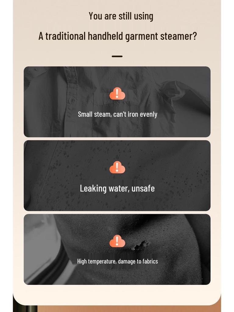 Portable Handheld Garment Steamer - Quick Heat, Foldable Iron for Home & Dorm Use