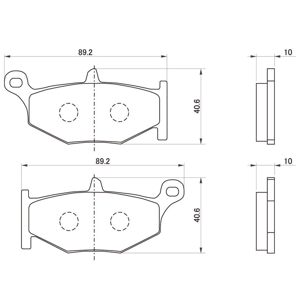 Daytona Motorcycle Brake Pad Red Pad (Semi Metal Pad) GSX1300R Hayabusa (22) V Strom 1050/XT (20-21) V Strom 1000/X/XT ABS (14-19) etc. Rear 7985