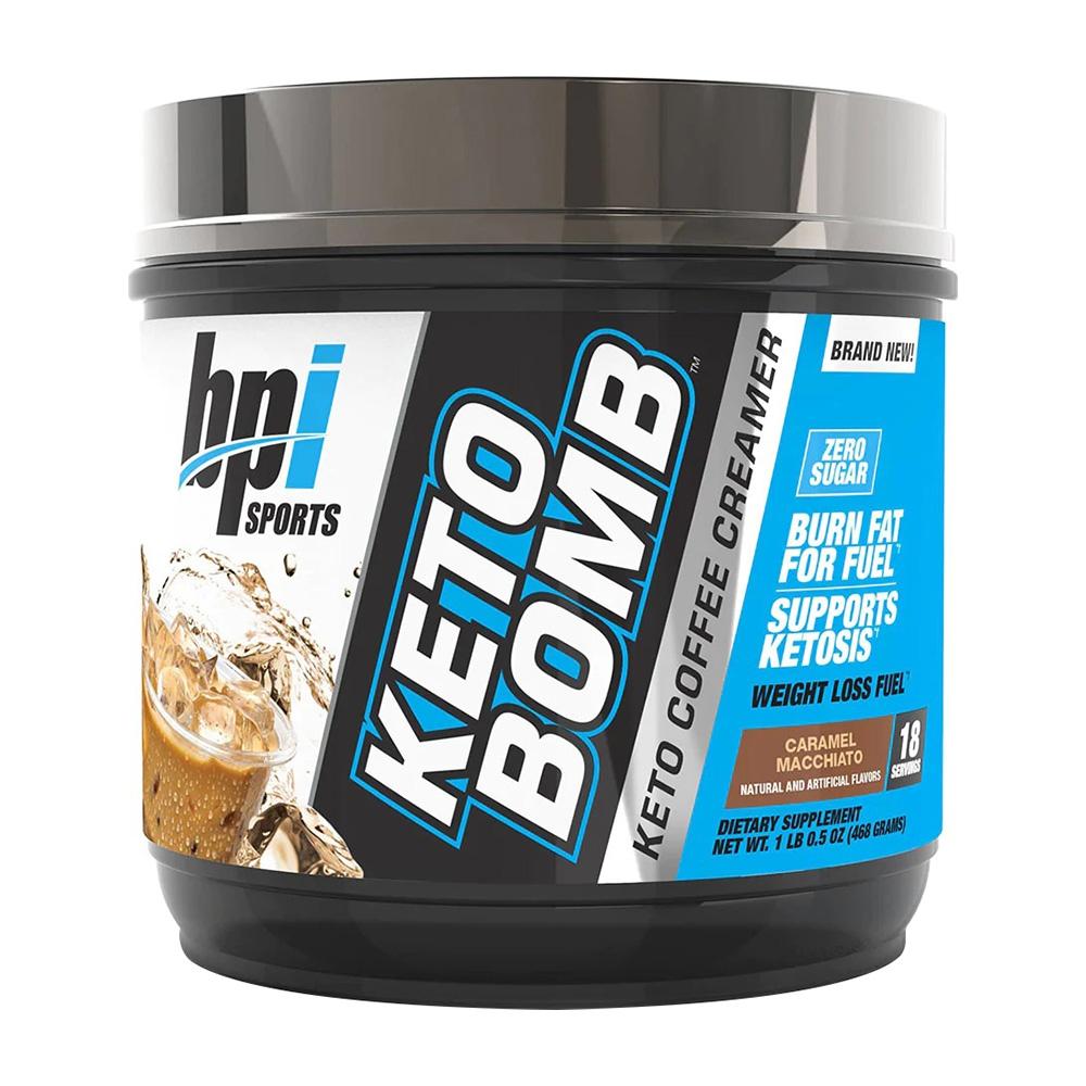

Keto Bomb Ketogenic Coffee Creamer Caramel Macchiato 18 Servings, 16.5 oz